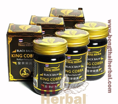 Royal Thai Herb Black Balm King Cobra 3 PCS